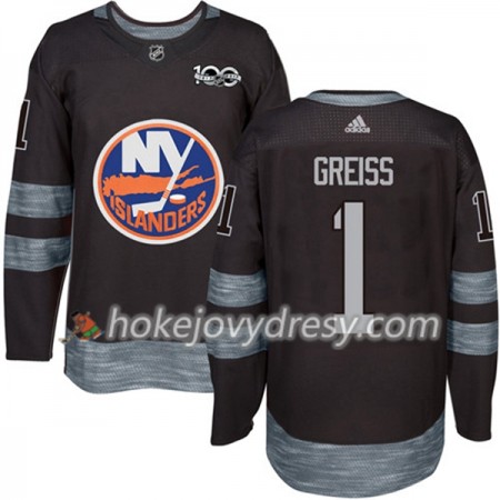 Pánské Hokejový Dres New York Islanders Thomas Greiss 1 1917-2017 100th Anniversary Adidas Černá Authentic
